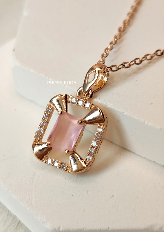 PINK OPULENCE PENDANT NECKLACE