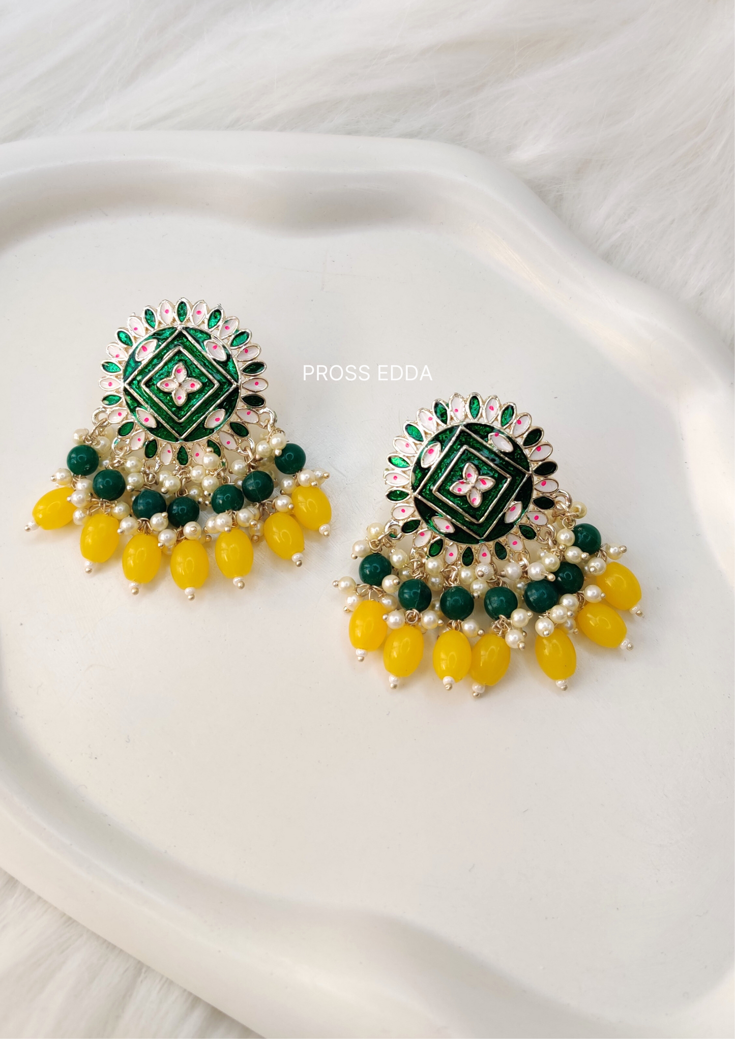 ROYAL RADIANCE  MEENAKARI DROP EARRINGS (XL)