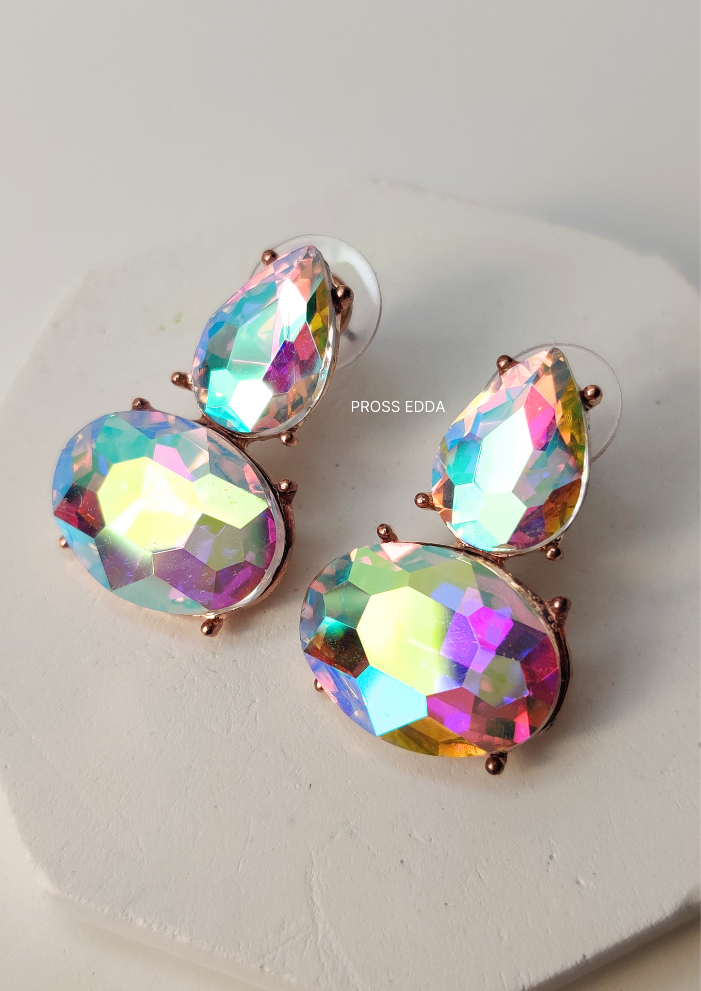 AURORA CRYSTAL DIA DROP EARRINGS