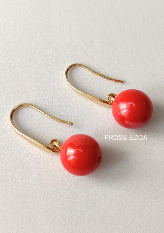 ROUND PEARL ELEGANCE DROP EARRINGS