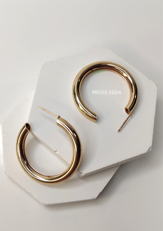 RADIANT PIPE WHISPERS  GOLDEN OPEN HOOPS