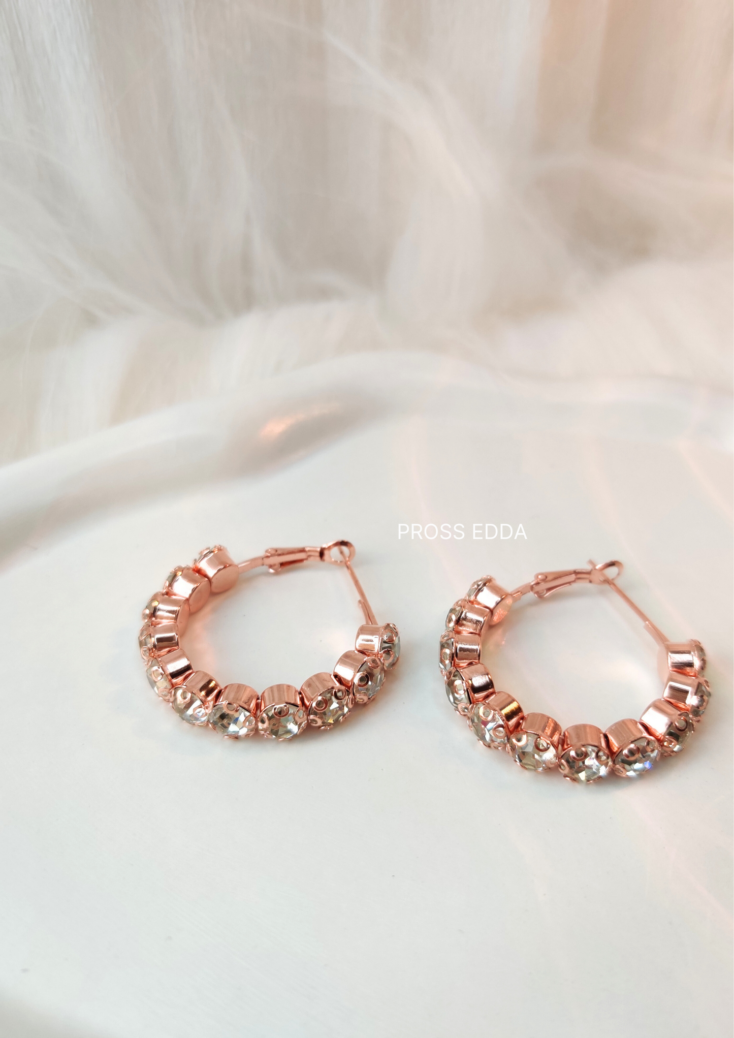 TWINKLING STARLIGHT CRYSTAL HOOP (Rose Gold)