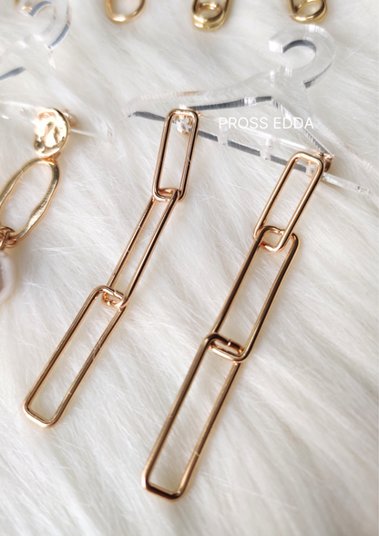 ARTISTIC SQUARELINK DROP EARRINGS