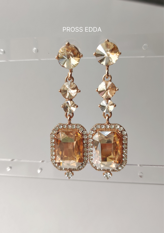 ROYAL GOLDEN CRYSTAL DROP EARRING