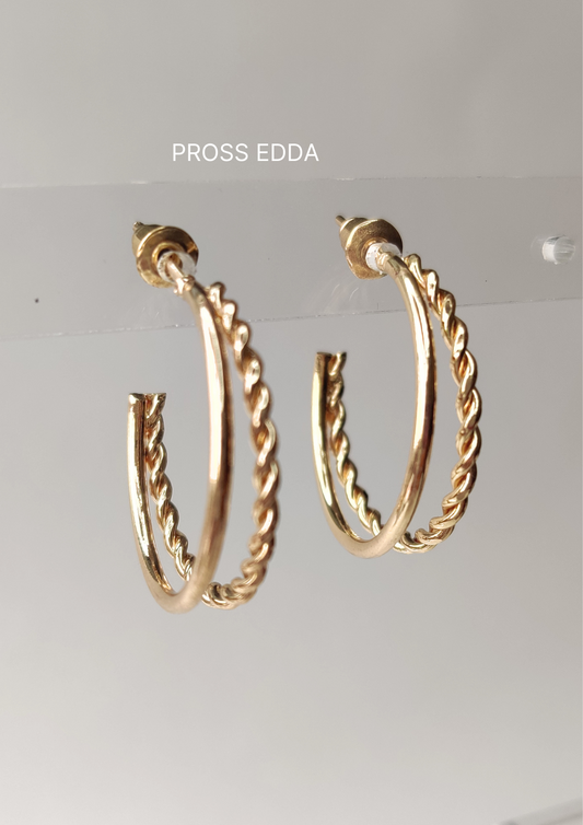 GOLDEN DUO TWIRL OPEN HOOP