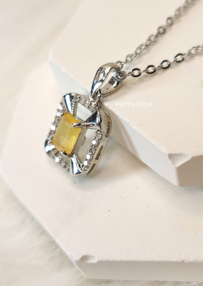 HARVEST GOLD SILVER HORIZON NECKLACE