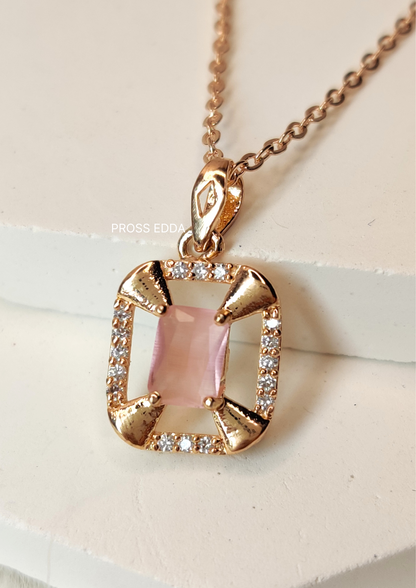 PINK OPULENCE PENDANT NECKLACE