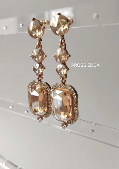 ROYAL GOLDEN CRYSTAL DROP EARRING