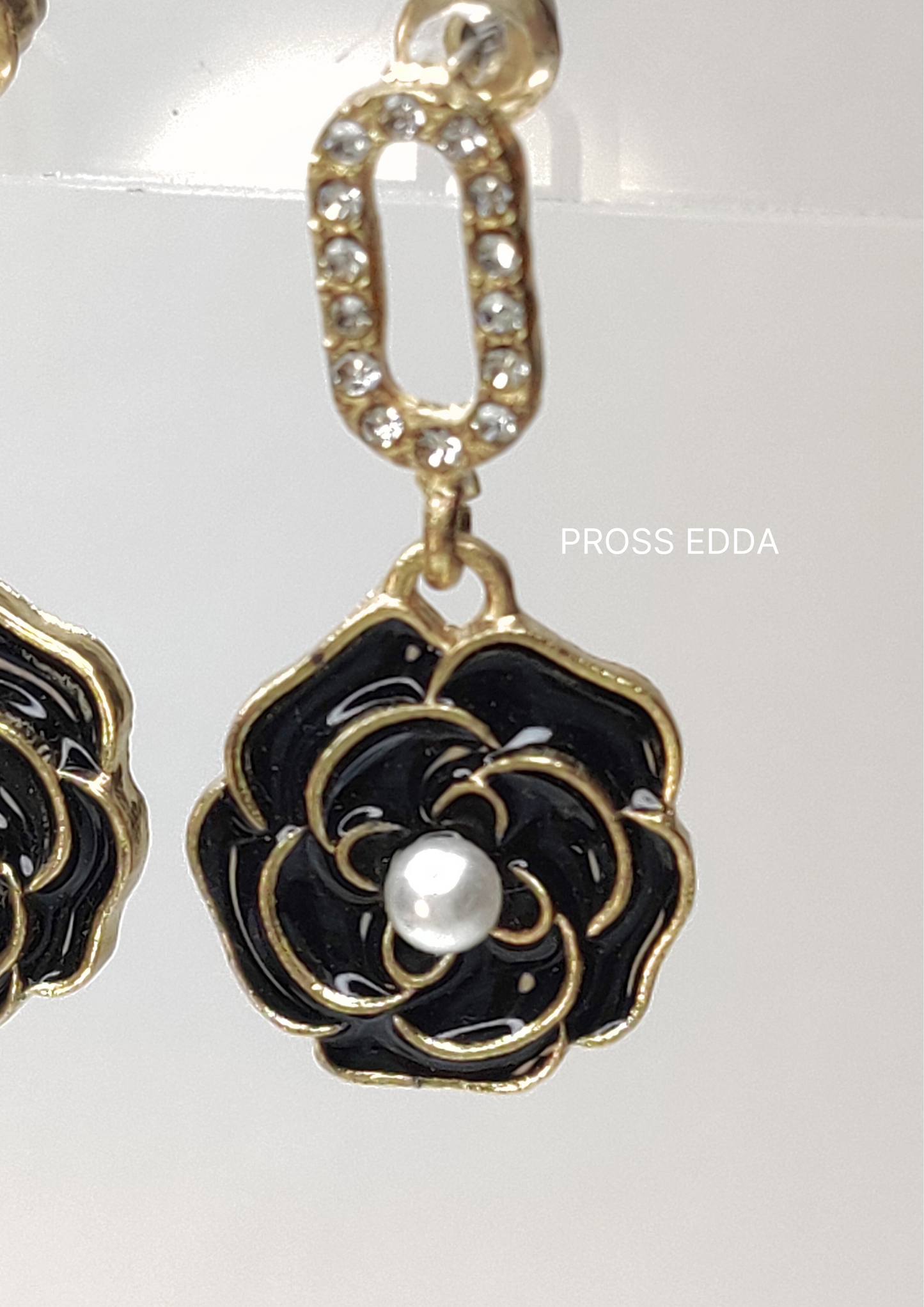 MIDNIGHT ROSE CASCADE DROP EARRING