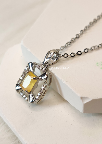 HARVEST GOLD SILVER HORIZON NECKLACE