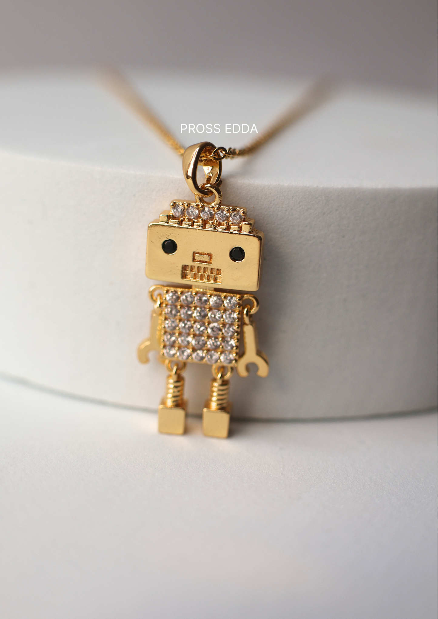 DOODLES GOLDEN CARTOON PENDANT NECKLACE