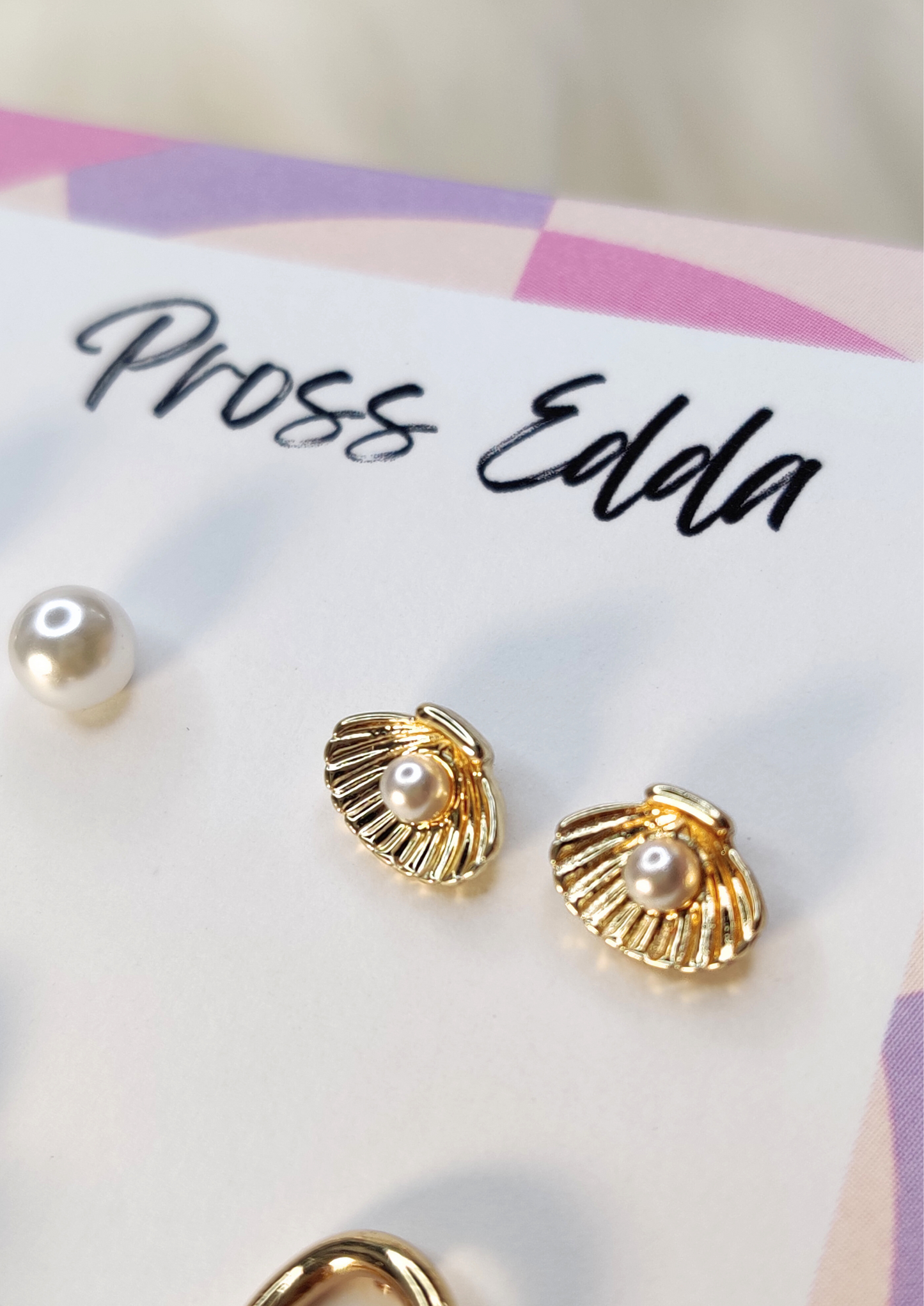 SEASHORE PEARLS & GOLD EARRING COMBO