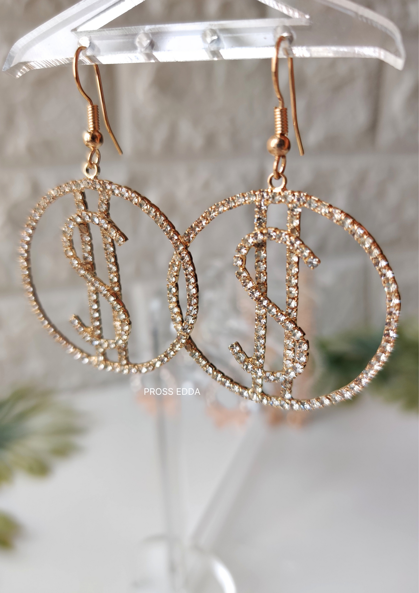 DAZZLING DOLLAR CASCADE EARRINGS