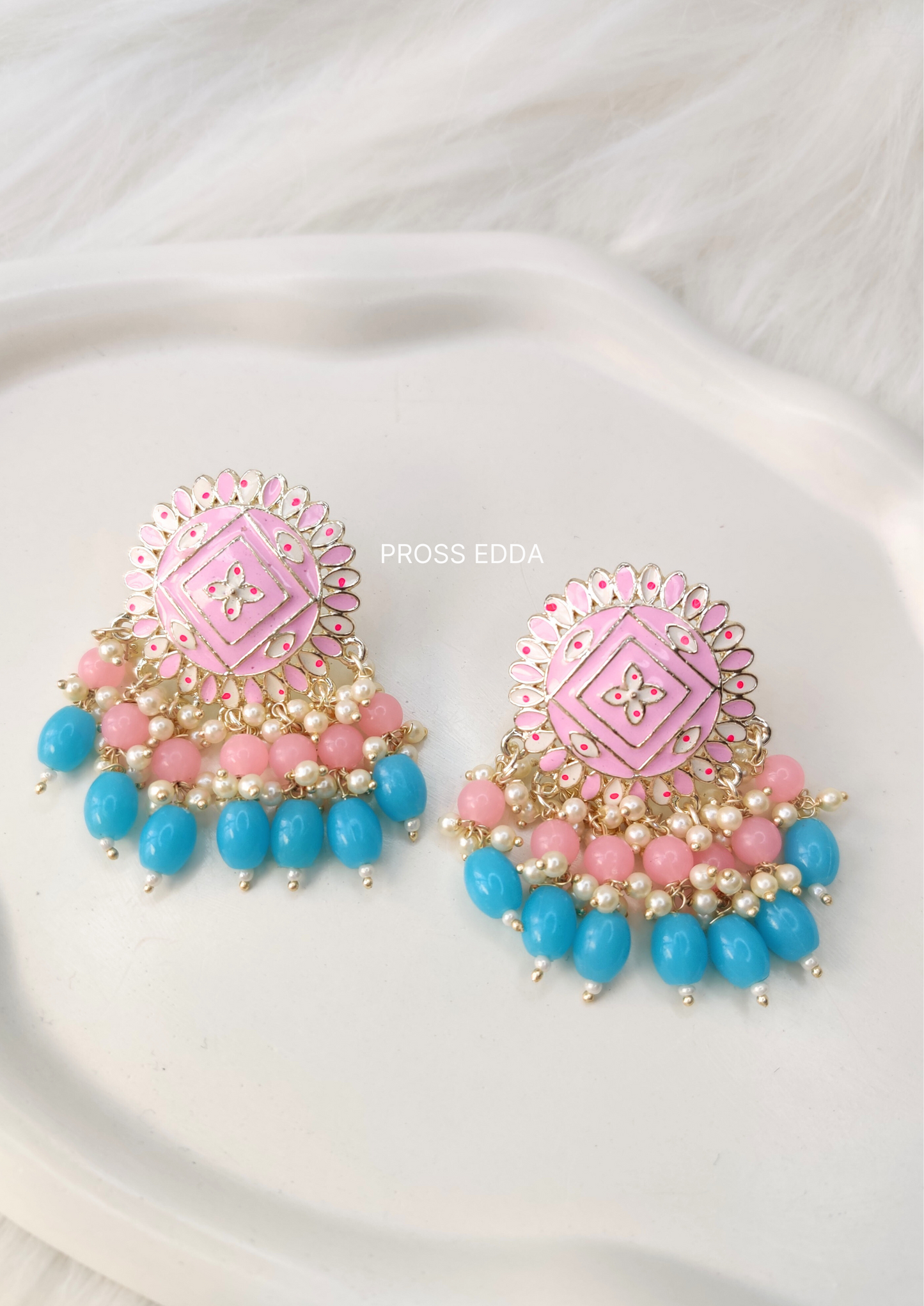 ROYAL RADIANCE  MEENAKARI DROP EARRINGS (XL)