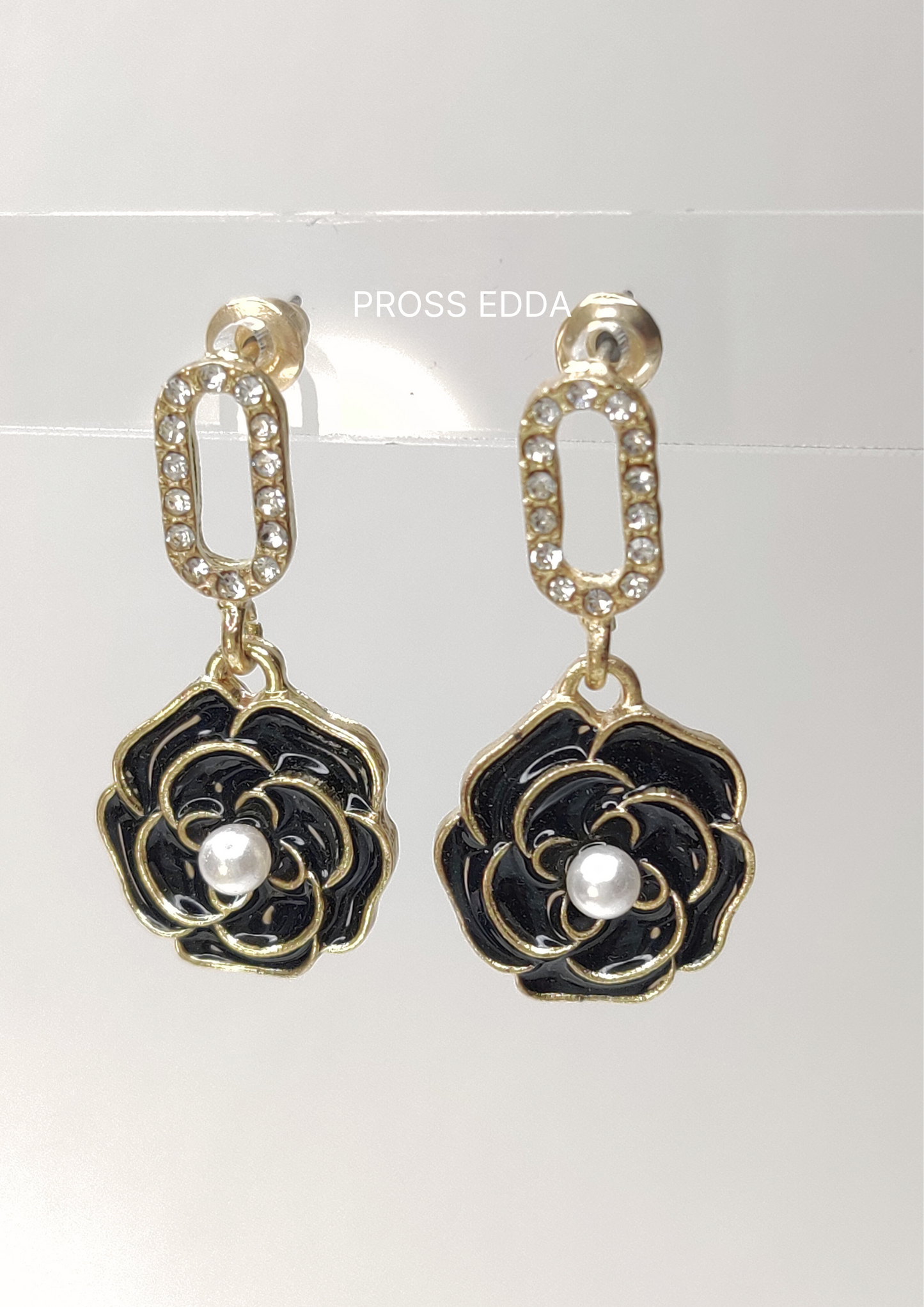 MIDNIGHT ROSE CASCADE DROP EARRING