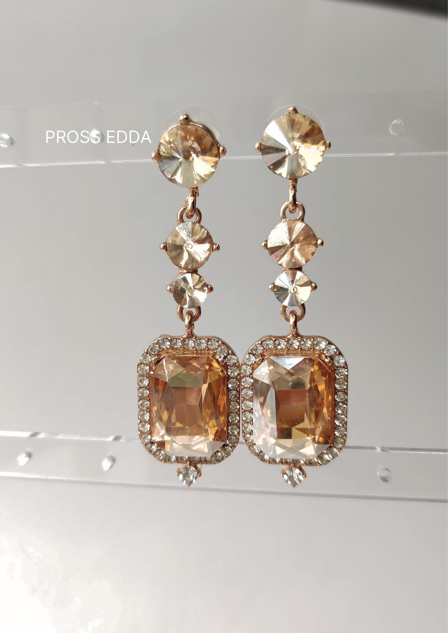 ROYAL GOLDEN CRYSTAL DROP EARRING