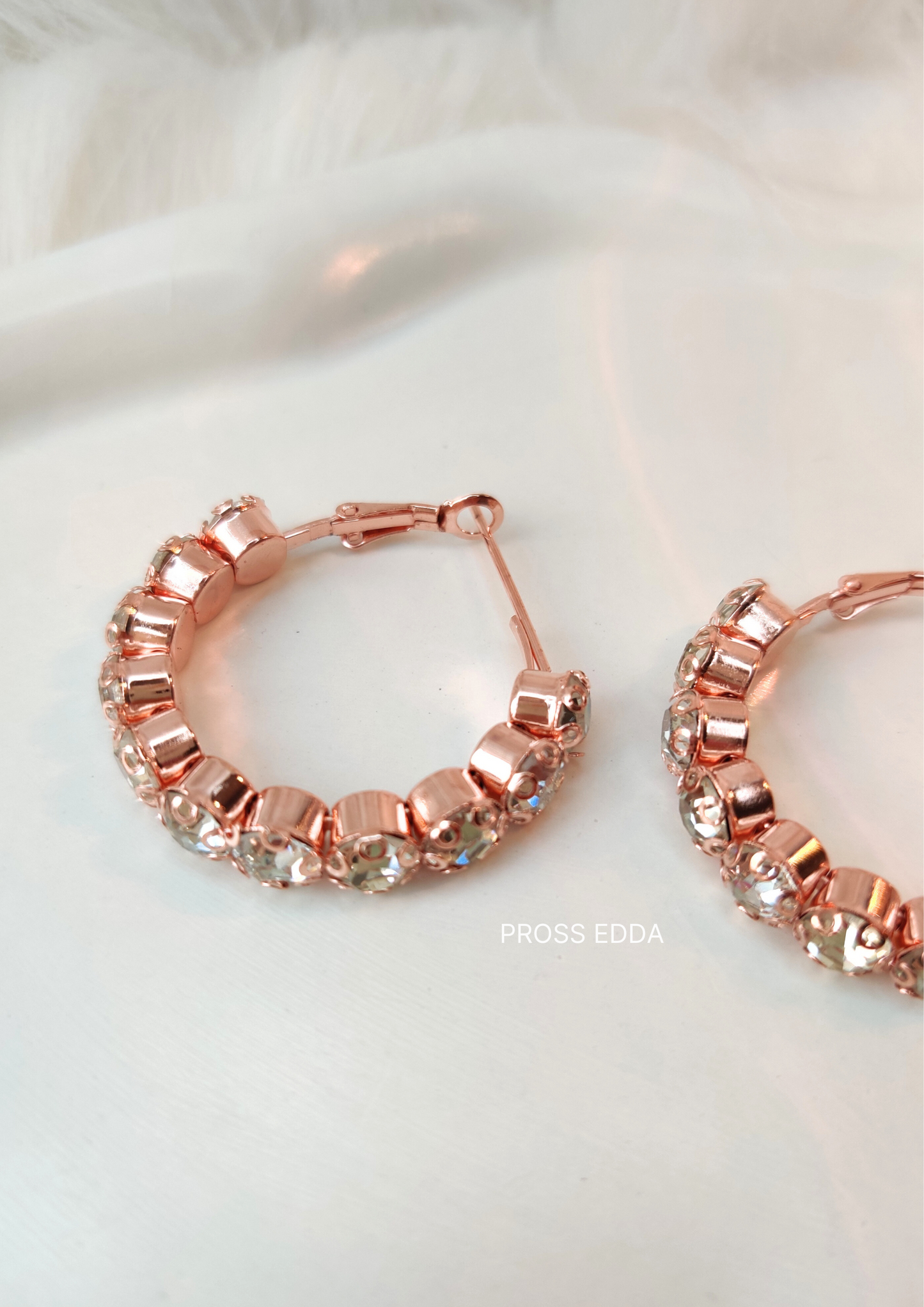 TWINKLING STARLIGHT CRYSTAL HOOP (Rose Gold)