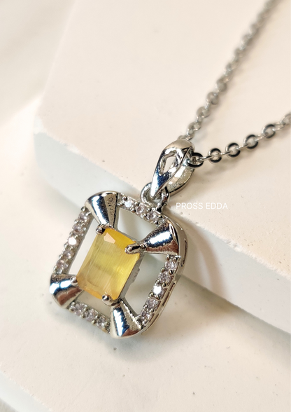 HARVEST GOLD SILVER HORIZON NECKLACE