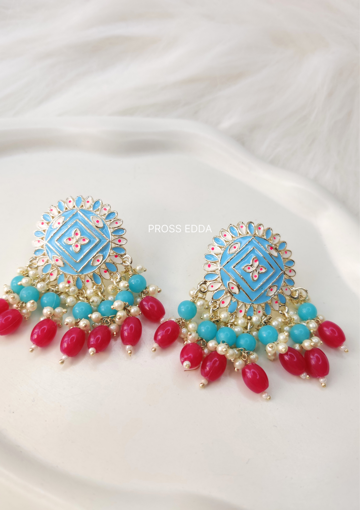 ROYAL RADIANCE  MEENAKARI DROP EARRINGS (XL)