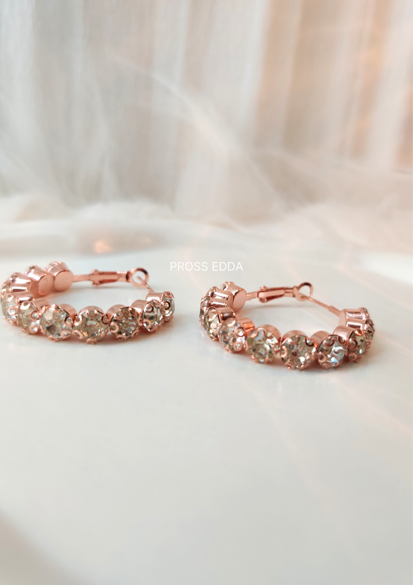 TWINKLING STARLIGHT CRYSTAL HOOP (Rose Gold)