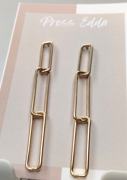 ARTISTIC SQUARELINK DROP EARRINGS