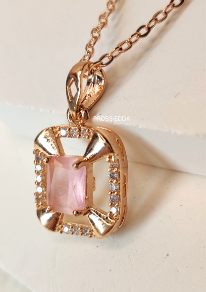 PINK OPULENCE PENDANT NECKLACE