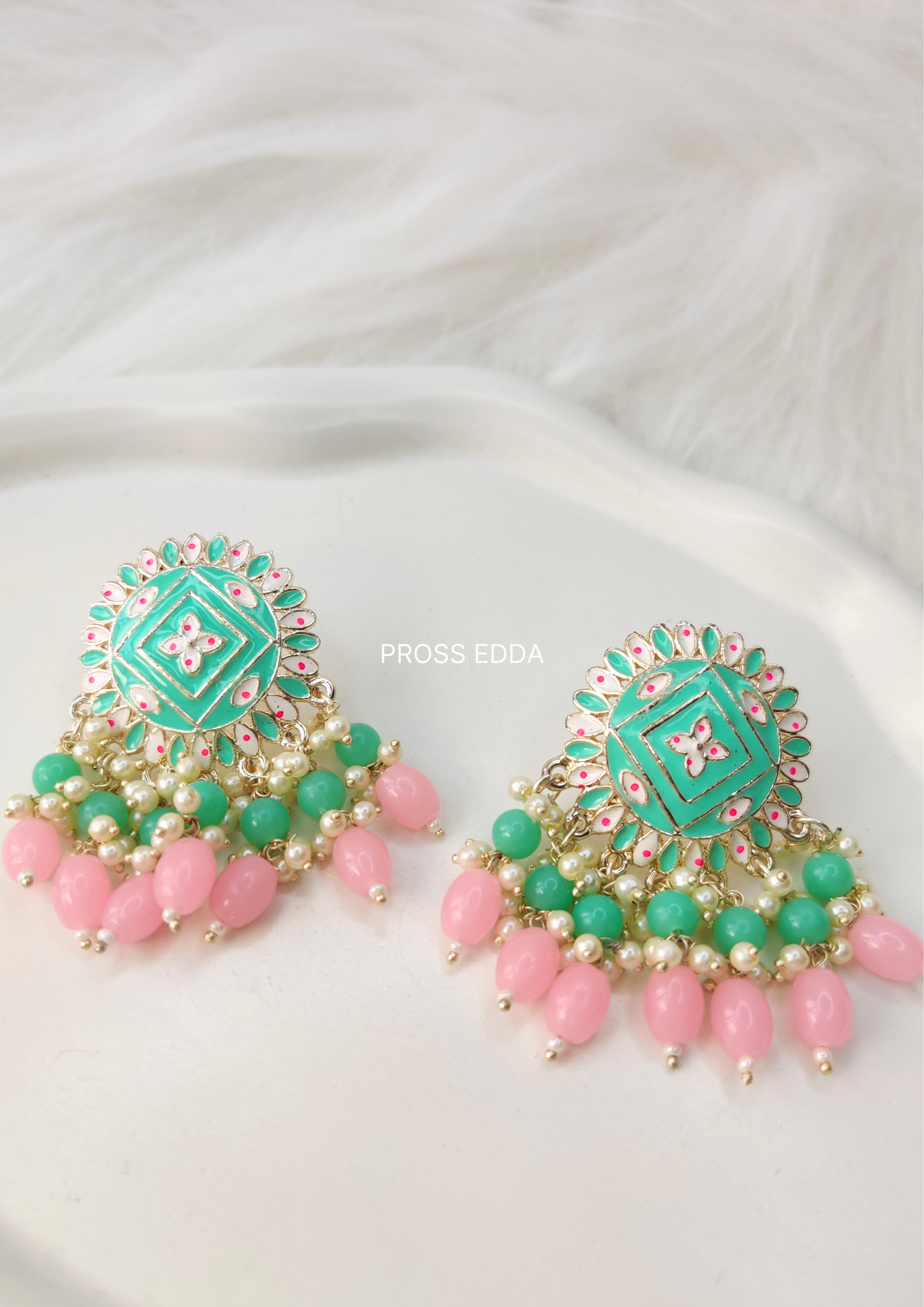 ROYAL RADIANCE  MEENAKARI DROP EARRINGS (XL)