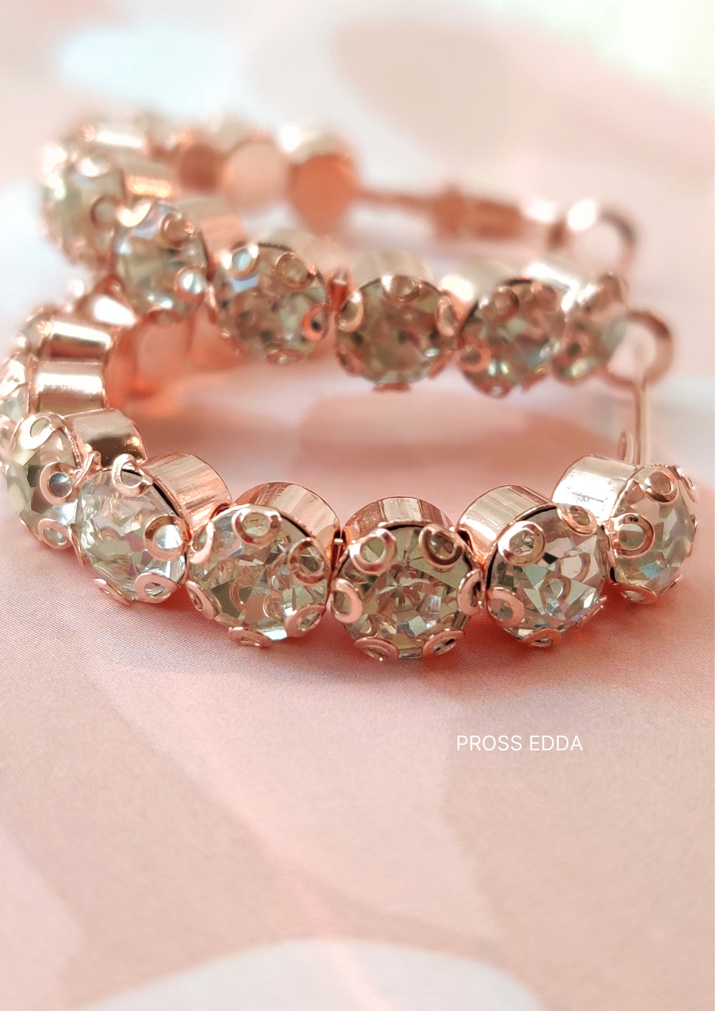 TWINKLING STARLIGHT CRYSTAL HOOP (Rose Gold)