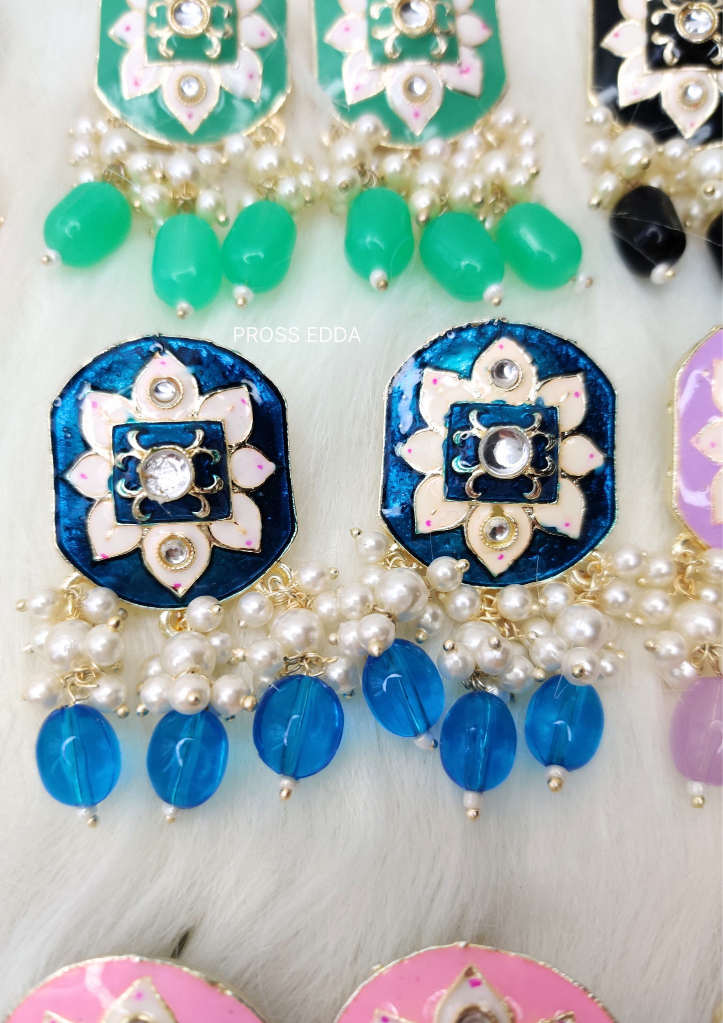 MEENAKARI - ETHNIC SQUARE STUD EARRING