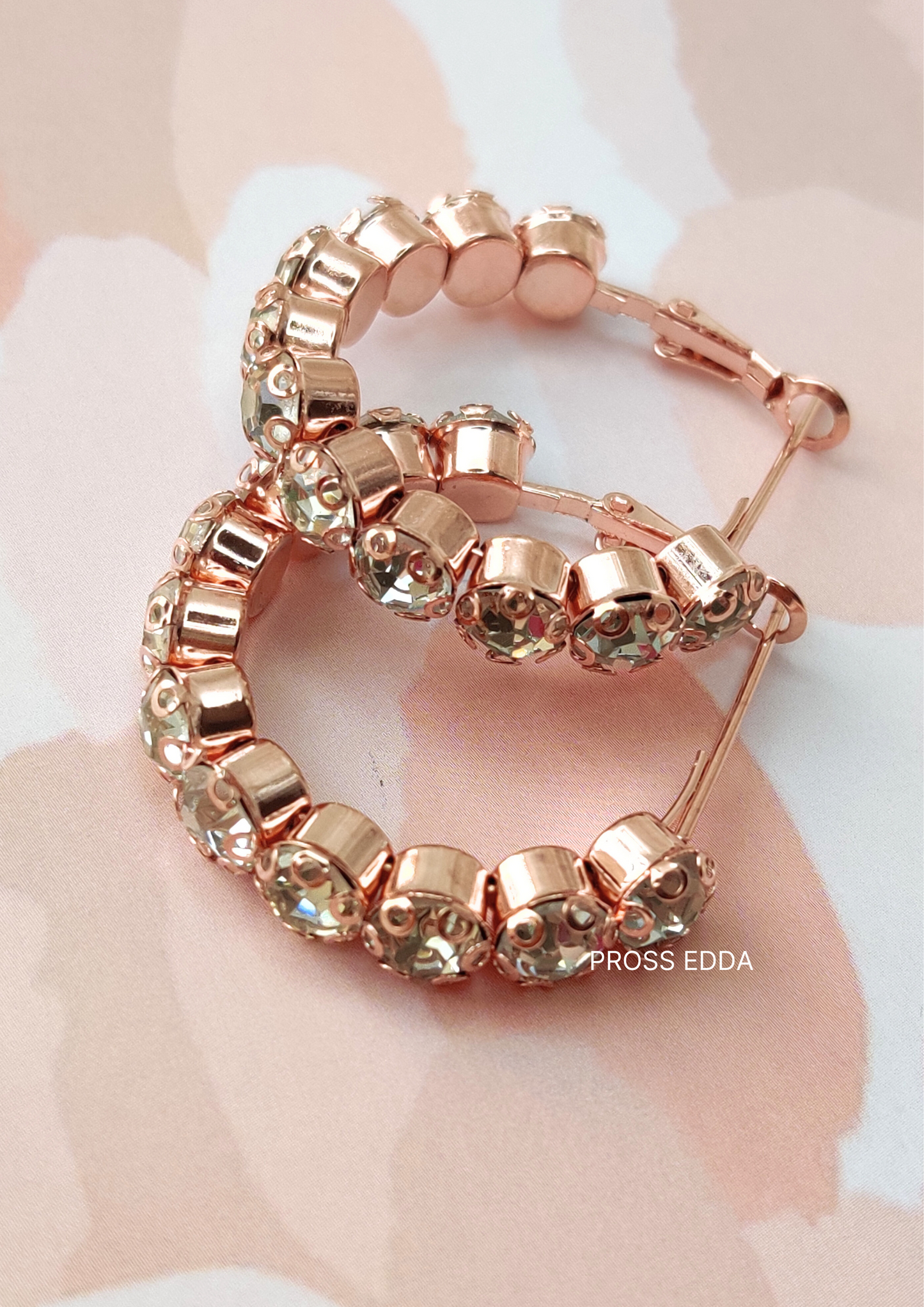 TWINKLING STARLIGHT CRYSTAL HOOP (Rose Gold)