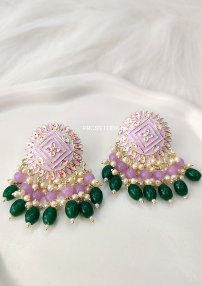 ROYAL RADIANCE  MEENAKARI DROP EARRINGS (XL)