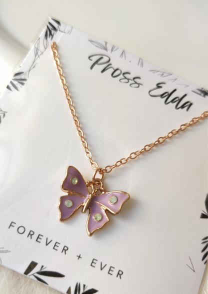 MYSTIC PURPLE BUTTERFLY NECKLACE