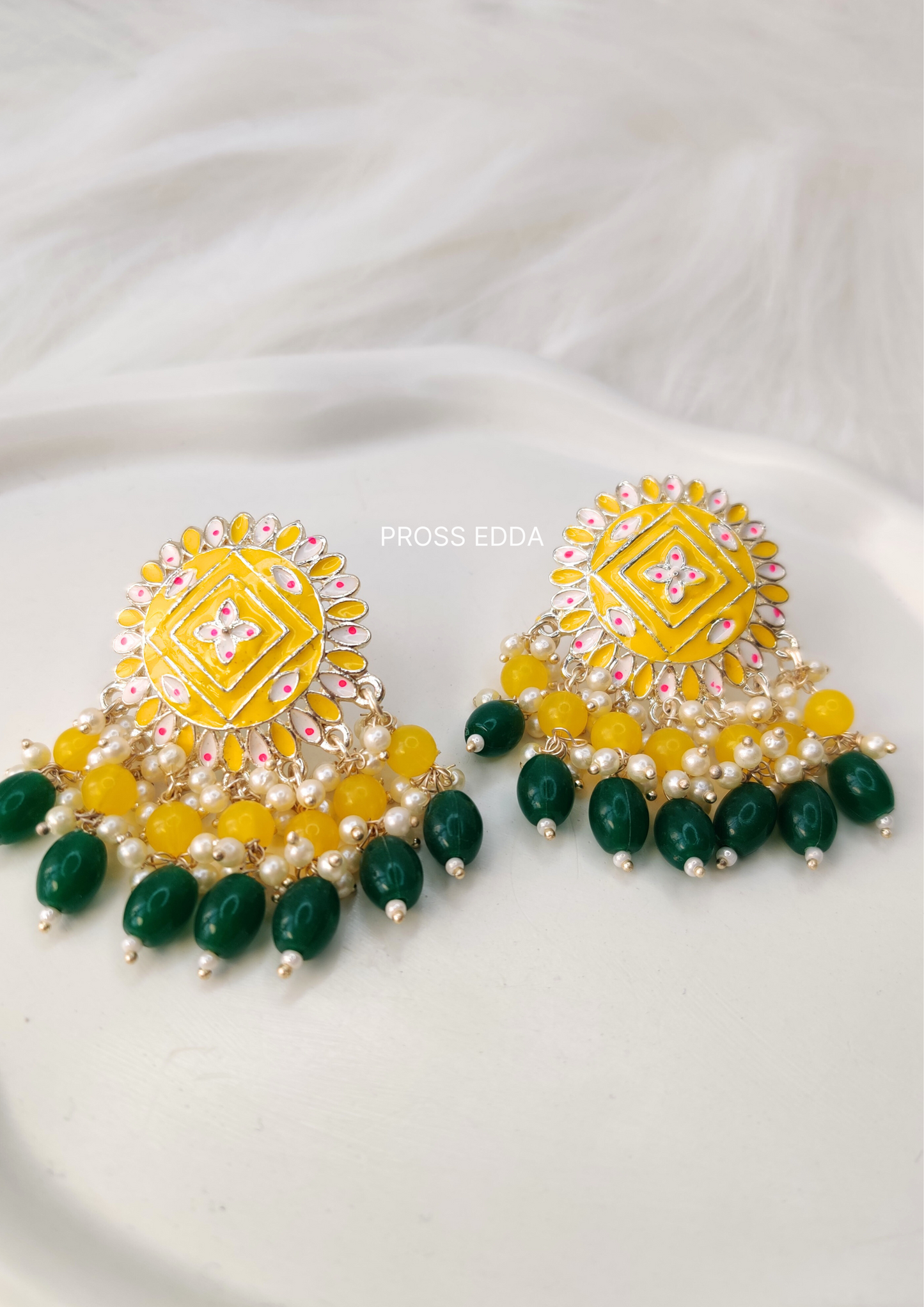 ROYAL RADIANCE  MEENAKARI DROP EARRINGS (XL)