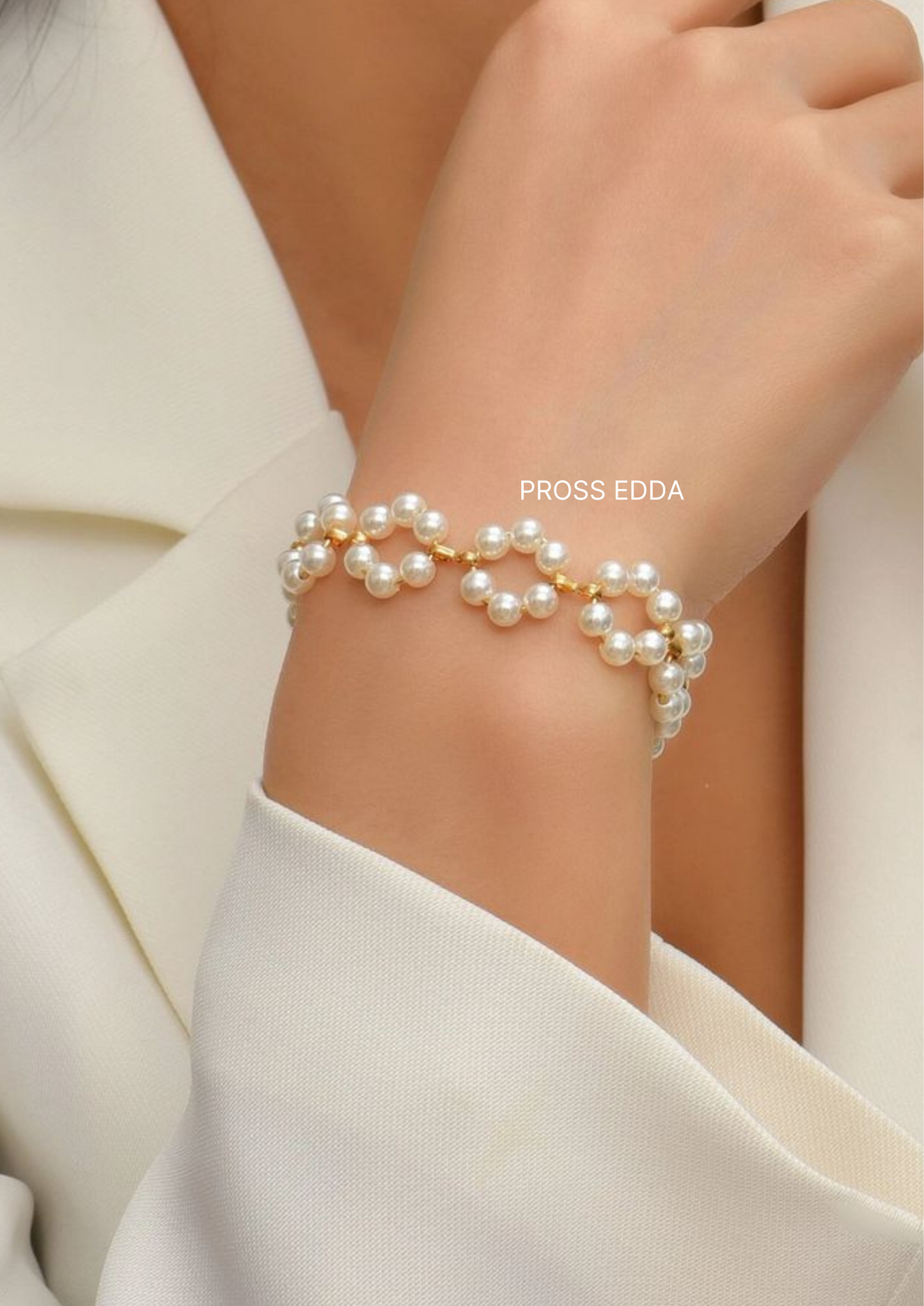 FLORAL FUSION BEADED BRACELET - Golden