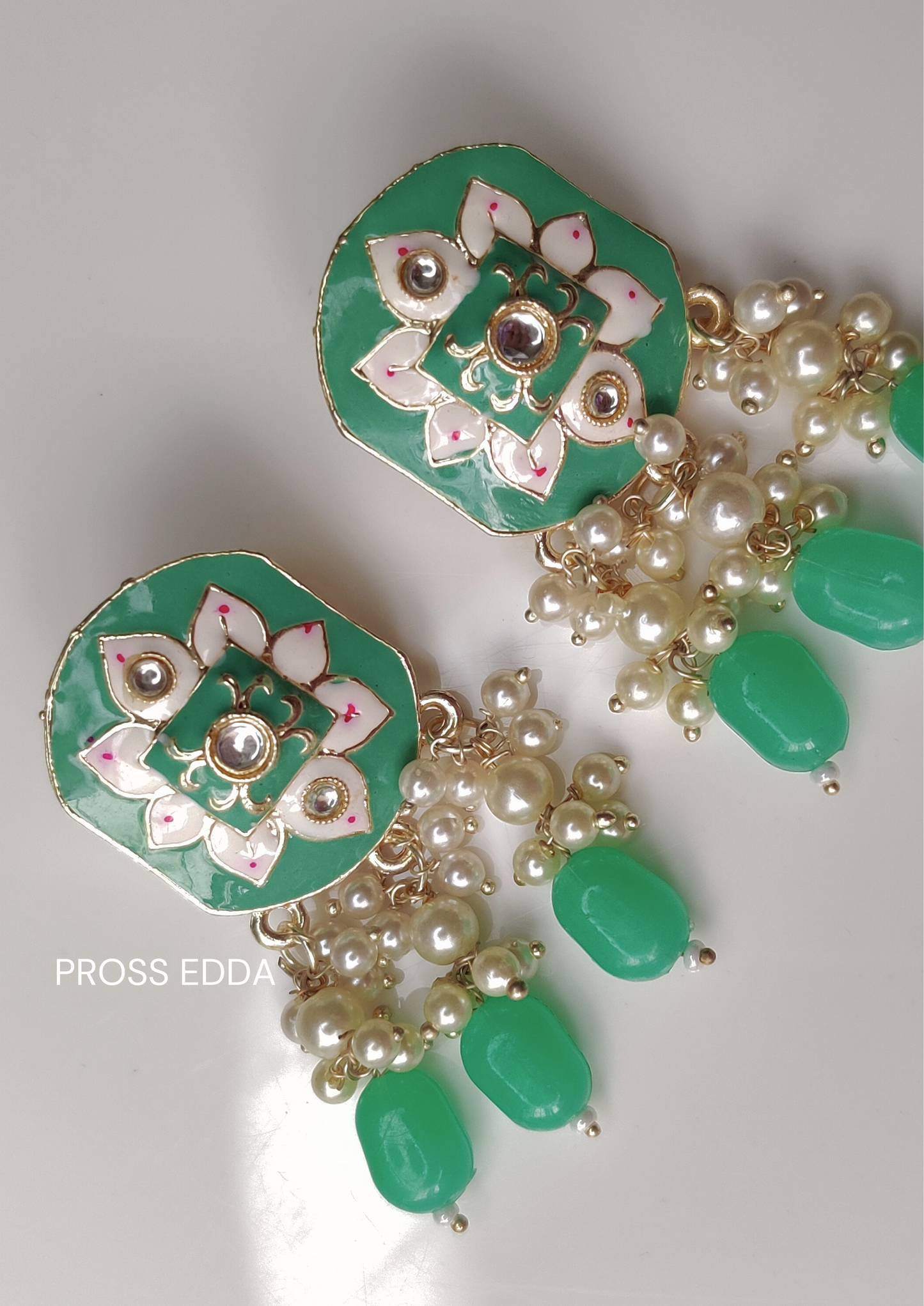 MEENAKARI - ETHNIC SQUARE STUD EARRING